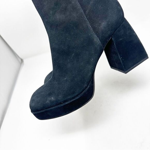 Dolce Vita Black Suede Platform Gracie Boot Zip Size 8.5 - Picture 5 of 9